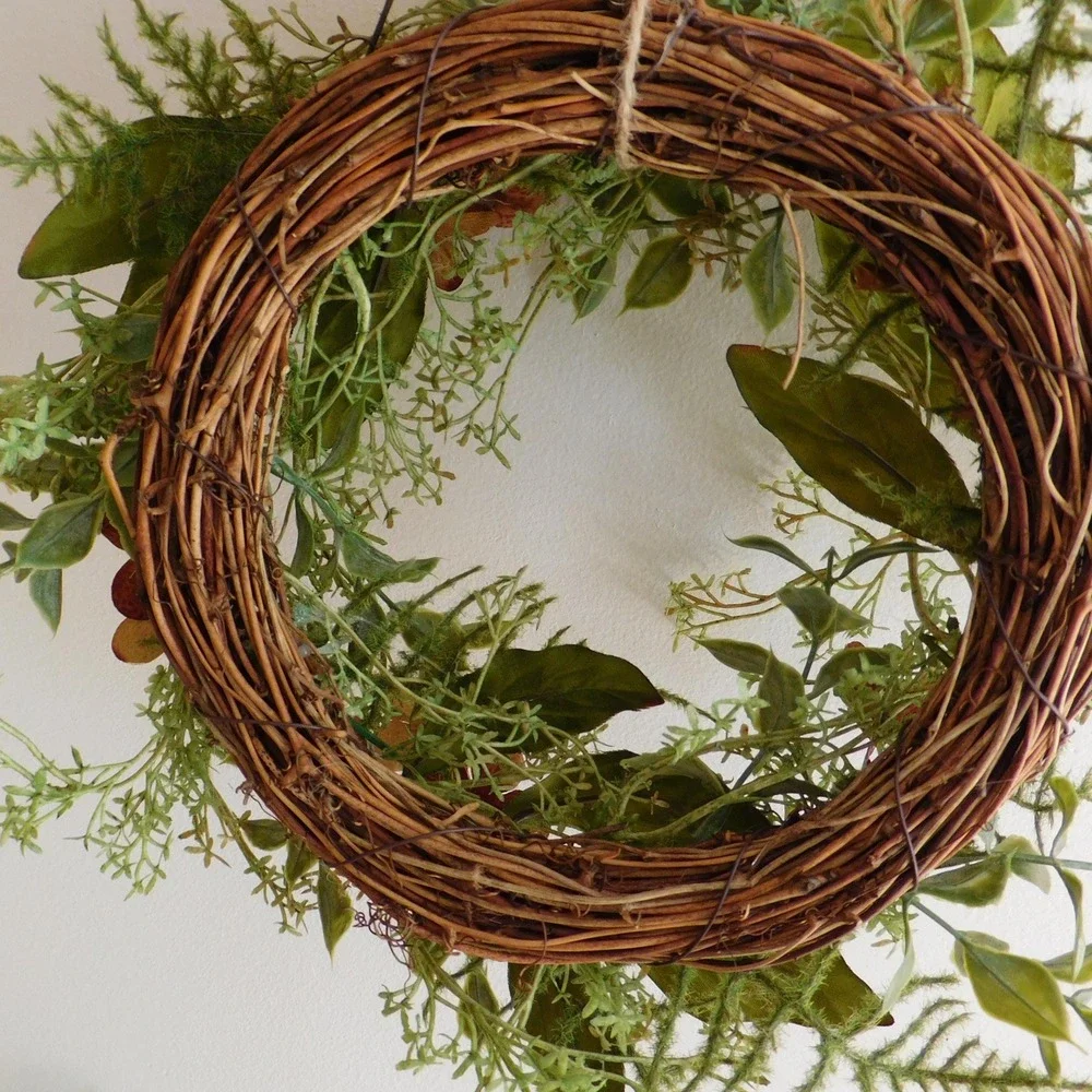 Late Summer Early Fall Small Wreath, Fall Decor, Housewarming‎ Woodland Greenery